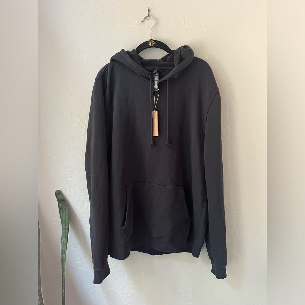 🖤SKIMS MEN’S LOUNGE FLEECE HOODIE IN WASHED ONYX L 2X